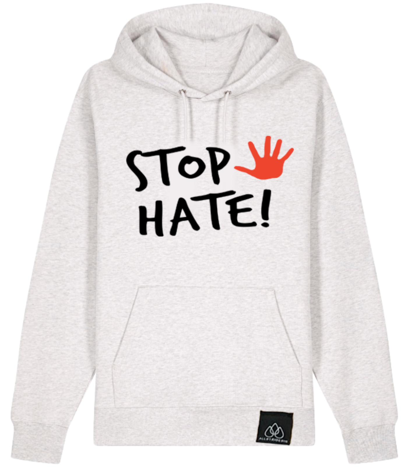 STOP HATE - THE ADVOCACY UNISEX HOODIE - RUN AGAINST HATE KOLLEKTION | ALLSTRIDESIN®