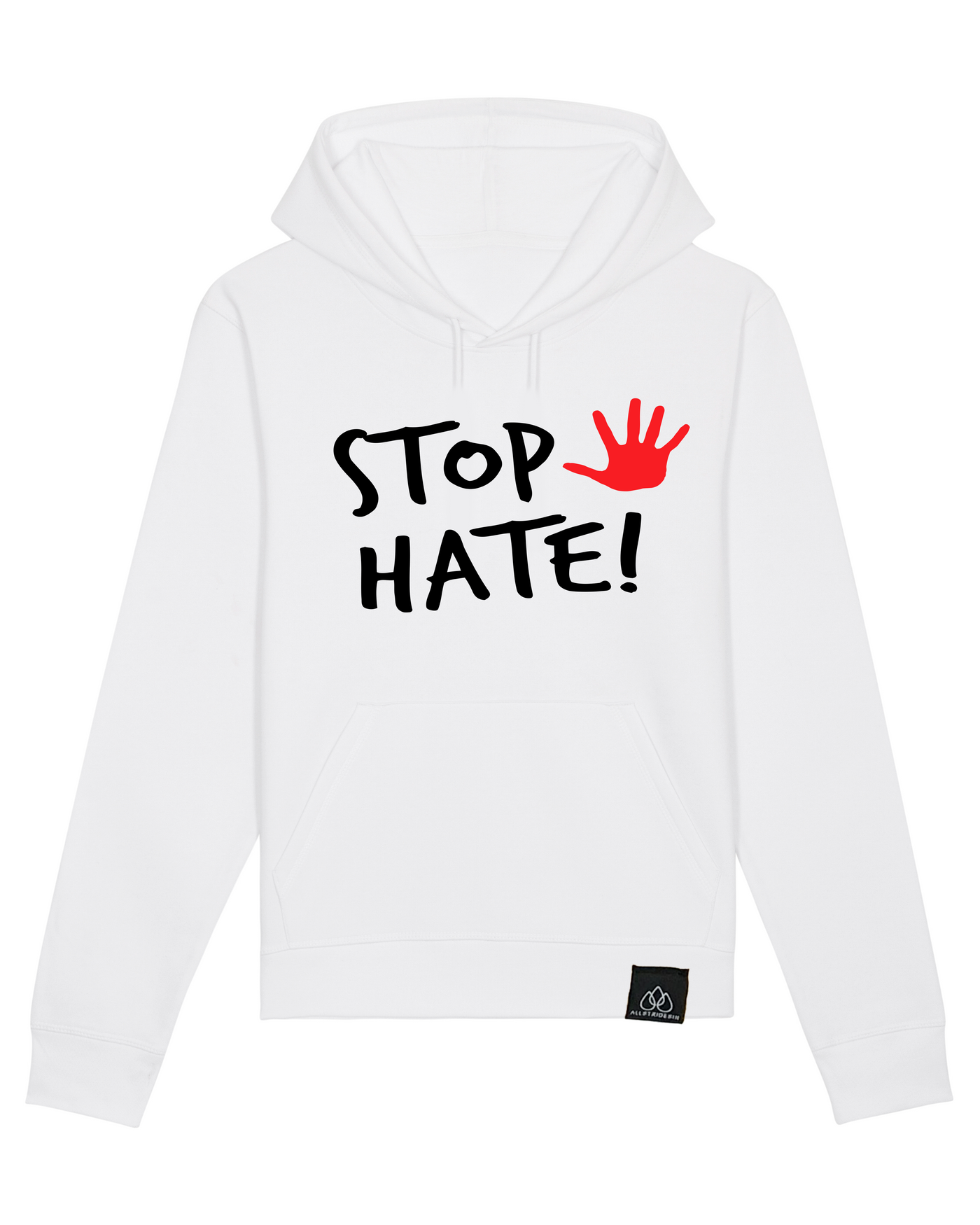 STOP HATE - THE ADVOCACY UNISEX HOODIE - RUN AGAINST HATE KOLLEKTION | ALLSTRIDESIN®