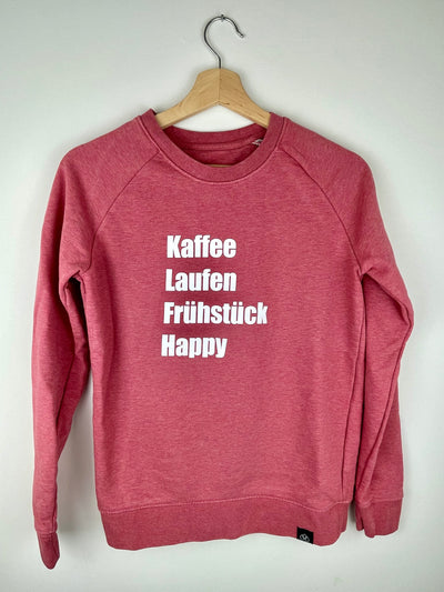 Kaffee Laufen Frühstück Happy Sweater Gr. S | Loopback by Allstridesin