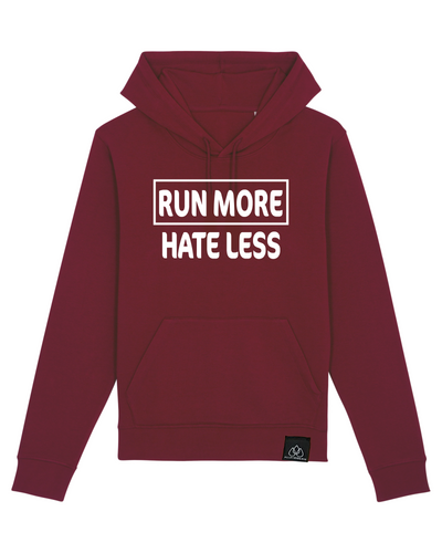 RUN MORE HATE LESS - UNISEX HOODIE - RUN AGAINST HATE KOLLEKTION | ALLSTRIDESIN®