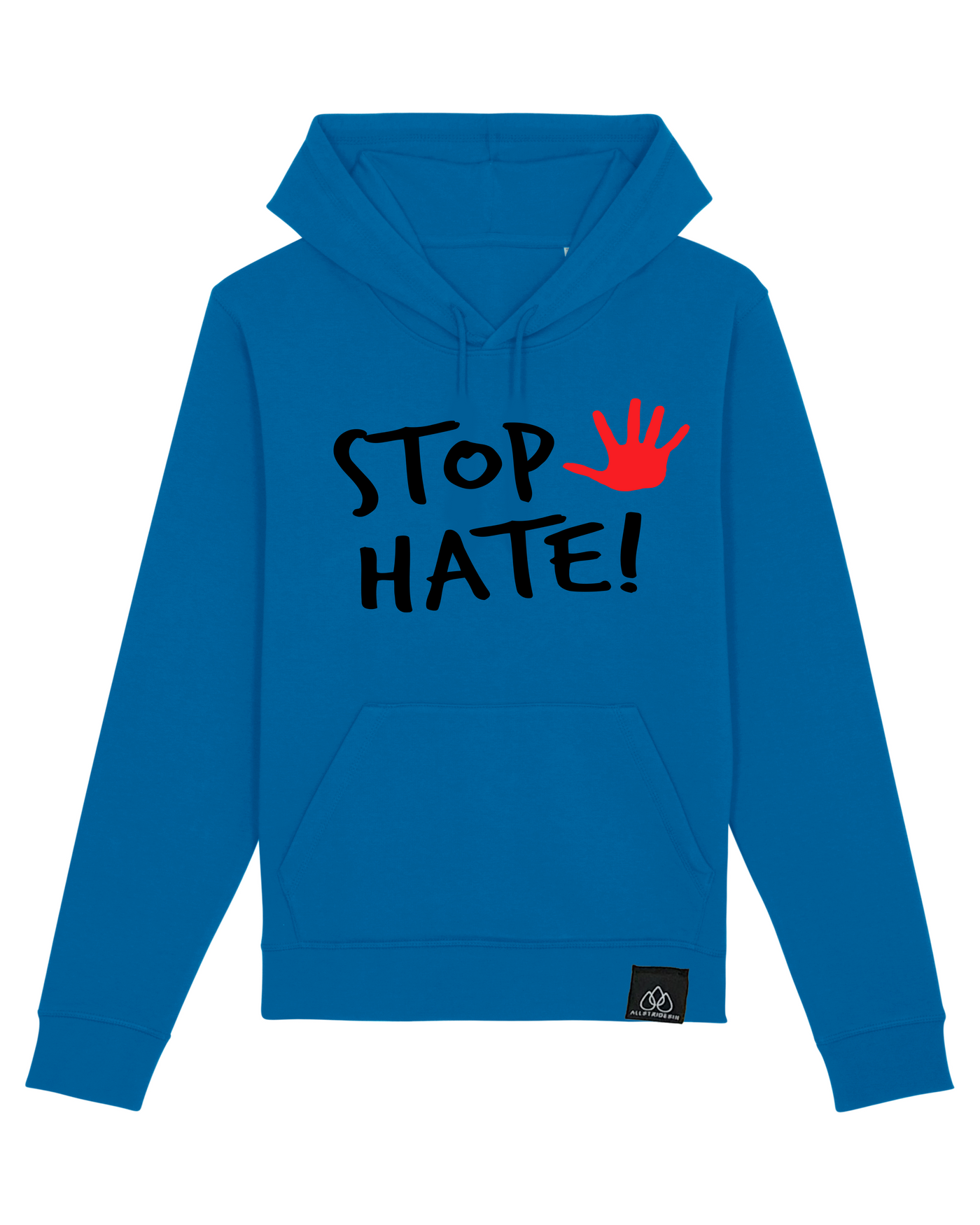 STOP HATE - UNISEX HOODIE - RUN AGAINST HATE KOLLEKTION | ALLSTRIDESIN®